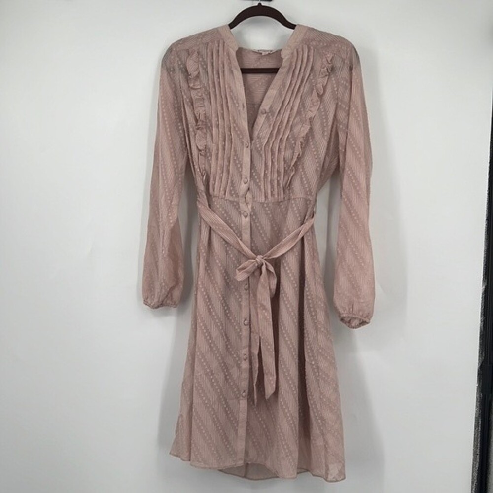 Nanette Lepore Pink Ruffle Dress Size 8